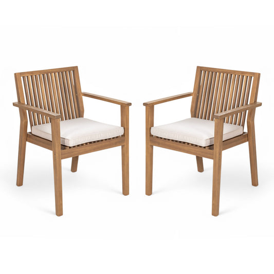 Patio Dining Chair, Comfortable Waterproof Seating (Set of 2)
