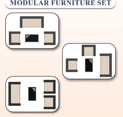 Stylish Four Piece Outdoor Rattan Patio Furniture Set