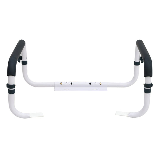 Toilet Safety Rail, 300LBS Capacity Toilet Seat Frame, Adjustable Width Fit Most Toilets, Easy Installation, Toilet Handles Grab Bars with Padded Armrests for Handicap, Disabled, Seniors