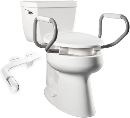 Raised Toilet Seat With Bidet & Handles